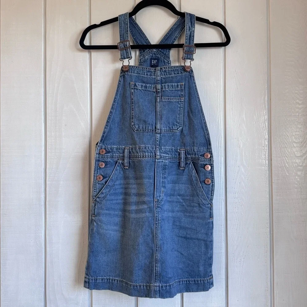 GAP Kids Denim Overalls Dress